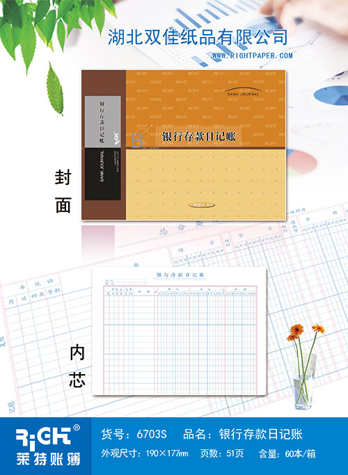 6703S--銀行存款日記賬