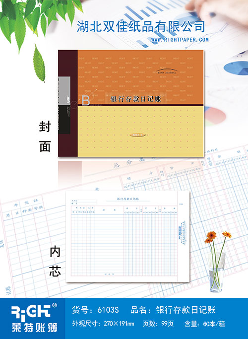 6103S--銀行存款日記賬